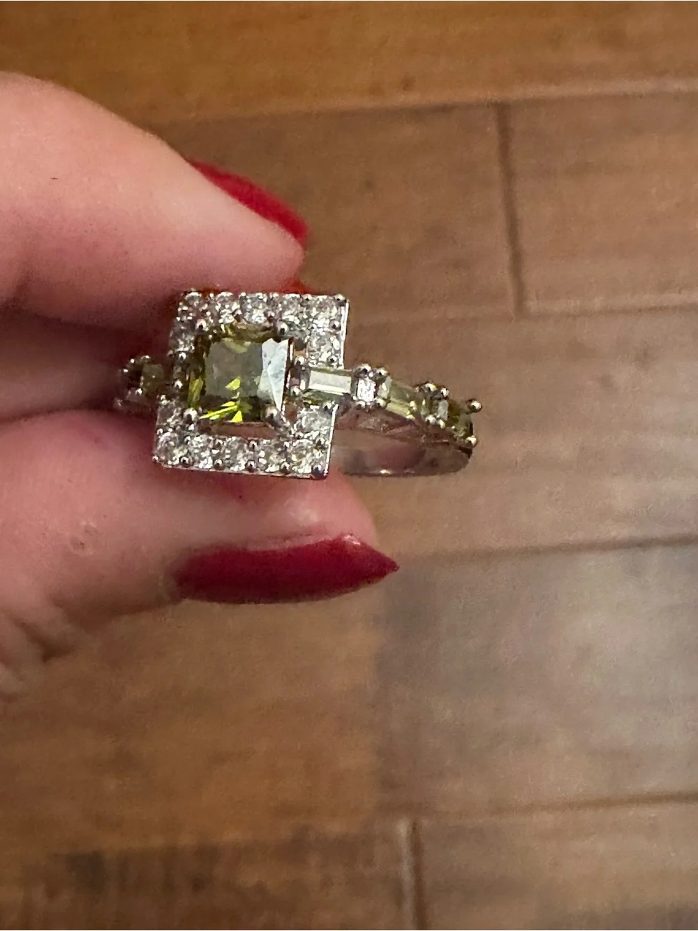 925 -Tone Multi-Baguette & Round Stone Women's Ring -